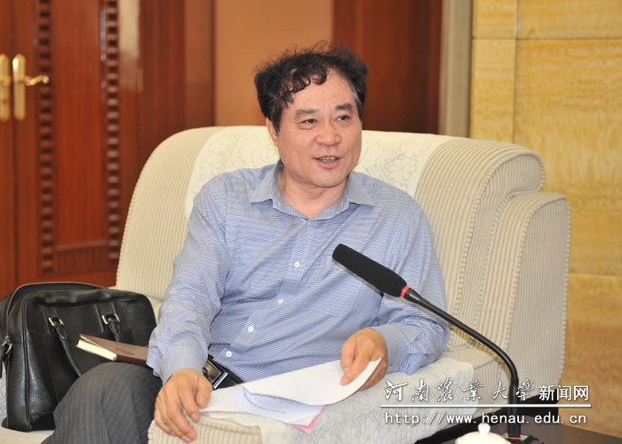 校长、中国工程院院士张改平介绍有关工作设想